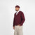 Slouchy Cardigan - Burgundy - View 5