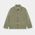 Woven Chore Coat - Sage Dry Waxed Cotton - View 1