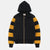 Full-Throttle Striped Moto-Hoodie - Black / Old Gold - View 1