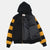 Full-Throttle Striped Moto-Hoodie - Black / Old Gold - View 2