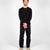 Heavy Duty Long Sleeve Tee - Non Pocket  w/ Cuff - Black - View 2