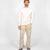 Heavy Duty Long Sleeve Tee - Non Pocket  w/ Cuff - Natural - View 2