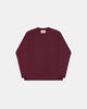 Heavy Duty Long Sleeve Tee - Single Pocket -Burgandy