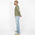Heavy Duty Long Sleeve Tee - Single Pocket - Fatigue - View 3