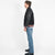 Raglan Varsity Jacket - Black / Off White & Scarlet - View 3