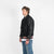 Raglan Varsity Jacket - Black / Off White & Scarlet - View 4