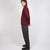 Shawl Sweater Coat - Burgundy - View 4