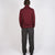 Shawl Sweater Coat - Burgundy - View 5