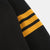 Slouchy Varsity Cardigan - Black / Old Gold - View 4