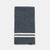 Striped Wool Scarf - Charcoal / Off White - View 1