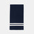 Striped Wool Scarf - Dark Navy / Off White - View 1