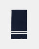 Striped Wool Scarf - Dark Navy / Off White