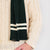 Striped Wool Scarf - Pine / Off White - View 2