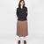 Women's Varsity Cardigan - Dark Charcoal / Forster Red & Off White - View 2