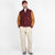 Varsity Jacket - Burgundy / Navy & Scarlet / Rust - View 2